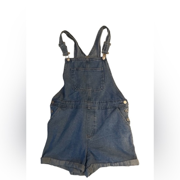 Denim and Co Primark Denim Overall shorts Size 12 - Picture 1 of 6